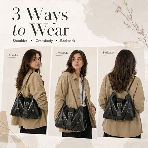 Bolso convertible 3 en 1 tipo mochila para mujer miniatura 5