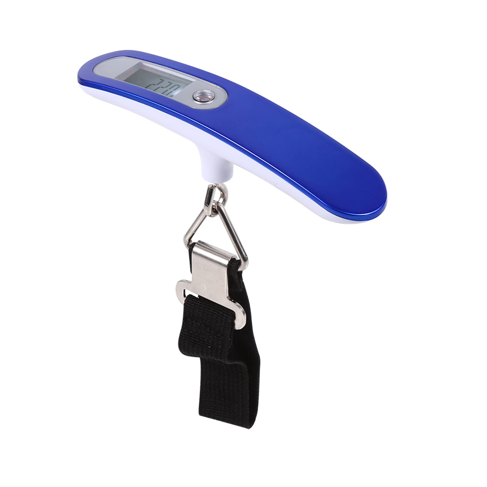 Jerliflyer1Pc Hanging Weight, Travel Inspira Luggage Scale, Portable Digital Baggage Scale for Travel, Suitcase Weight with Rubber Paint Battery Included LCD Display 50Kg/10G(18.00 * 9.00 * 4.00-blue)