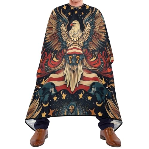 Kigai Falcons Hair Cutting Cape for Men & Women Waterproof Barber Cape Professional Hairdressing Salon Styling Apron with Adjustable Closure Snap