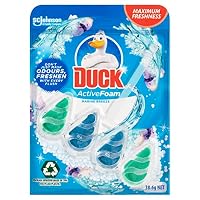 Duck Toilet Cage Active Foam, Marine Breeze Scent, Cleaning Agent, Foaming Formula, 38.6g, Toilet Bowl Surface