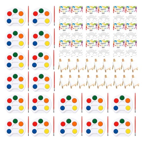 Pack of Watercolor Paint Set for Safe and Fun Artistic Expression Including Colorful Color Washable and Child Friendly Miniature