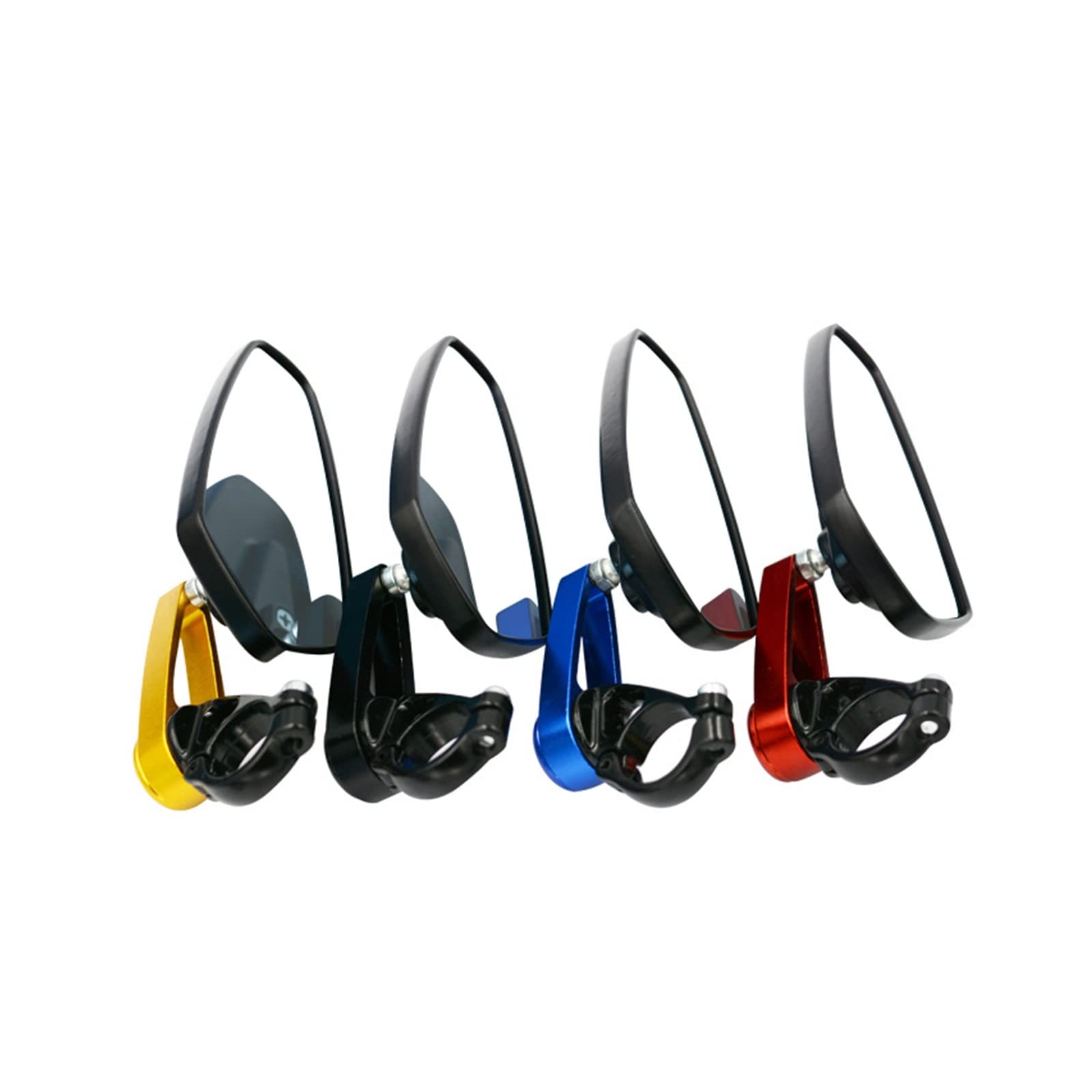 Rétroviseurs Moto 2 Pièces Moto Aluminium 7/8 "22mm Barre Fin Côté Rétroviseur Universel Moto Vélo Guidon Rétroviseurs Universels Rétroviseurs Latéraux de Moto(Gold)