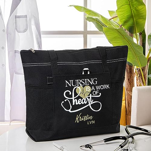 Bolso Tote personalizado para enfermera 18x13.5in miniatura 4