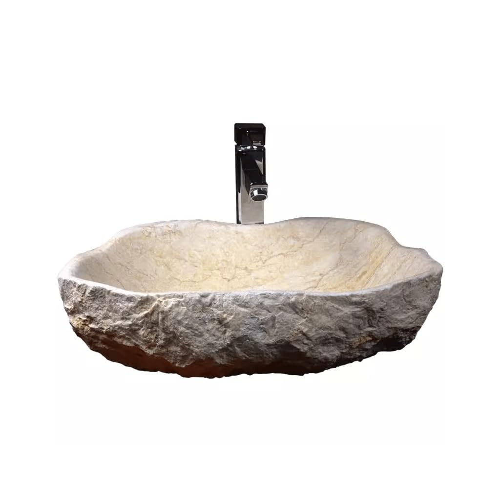 OLSKFUH Bathroom Vanity Stone Countertop Basin Modern Creative Outdoor Washbasin Bathroom Home Balcony Outdoor Stone Washbasin Bathroom Sink,A