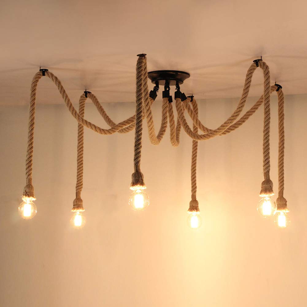 Web DIY Pendant Light, Adjustable Wire Ceiling Spider Lamp