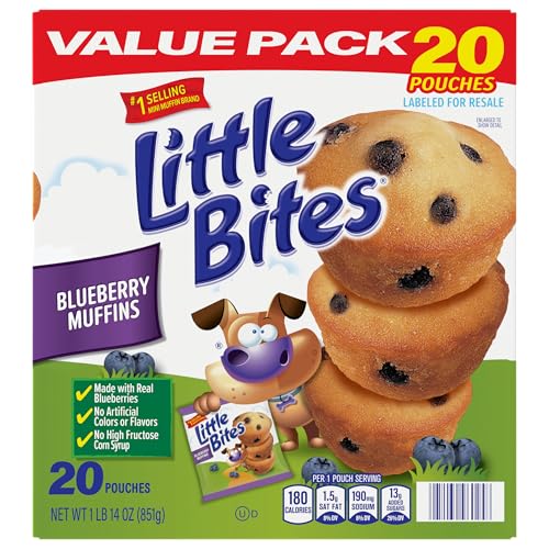 (Value Pack) Little Bites Blueberry Muffins, 20 individual packs, (1.5