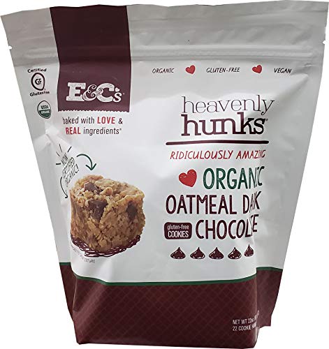 E&C’s Snacks Heavenly Hunks - Certified Organic Gluten-Free Oatmeal Dark Chocolate Cookies