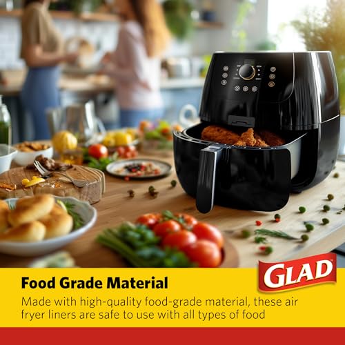 Glad Air Fryer Parchment Liners, Nonstick, 9x9 In, 100 Count - image 5