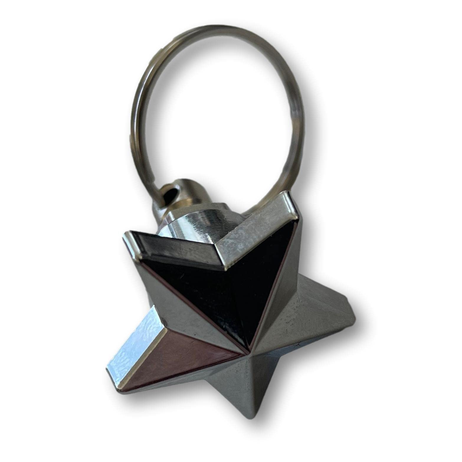 KUSTOM66 Silver Star Keyring, Silver, S, silver, S