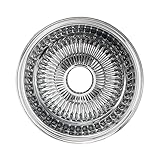 British Wire Wheel 13x7 Reverse 100 Spoke Straight Lace Wire Wheel | Chrome Deep Dish Reverse Offset Knock Off Rim for Lowriders, Classic Cars, and Custom Builds | Single Wheel Only