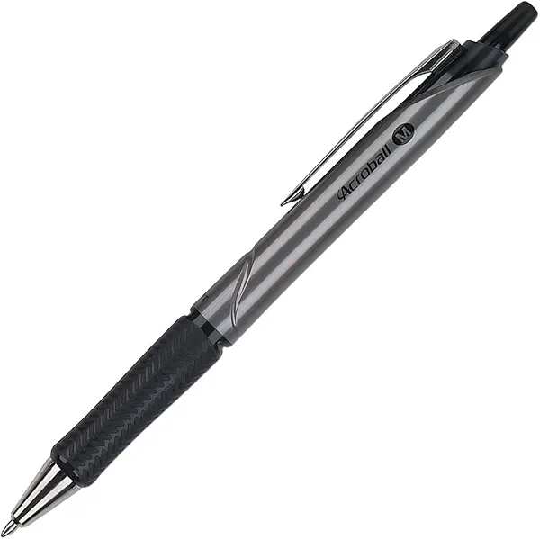 PILOT Acroball Pro Advanced Ink Refillable & Retractable Ball Point Pens, Medium Point, Black Ink, 12-Pack (31910)