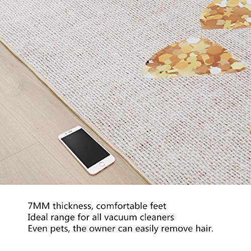 Tapis de chambre chinois 60x90cm marron et crème