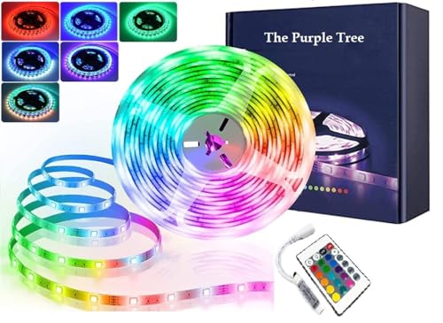 The Purple Tree 2 Meter RGB LED Strip Light Multi-Color Changing Lighting Kit, TV Background Lighting with Mini Controller (50″ TV’s, Plastic,USB) The Purple Tree 2 Meter RGB LED Strip Light Multi-Color Changing Lighting Kit, TV Background Lighting with Mini Controller (50″ TV’s, Plastic,USB)