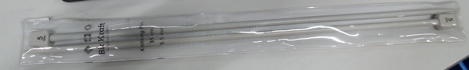 Aa Shoppers Grey 2 X Long Straight Plastic Knitting Needles (35Cm) - Needle Diameter 5Mm, 5.5Mm, 6Mm, 6.5Mm, 7Mm, 7.5Mm, 8Mm, 9Mm And 10Mm 2 X 2 .217 In