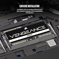 CORSAIR Vengeance SODIMM DDR5 RAM 64GB (2x32GB) Bis zu 4800MHz CL40-40-40-77 1.10V Intel XMP 3.0 Laptop-Speicher – Schwarz (CMSX64GX5M2A4800C40) – Ansicht 5