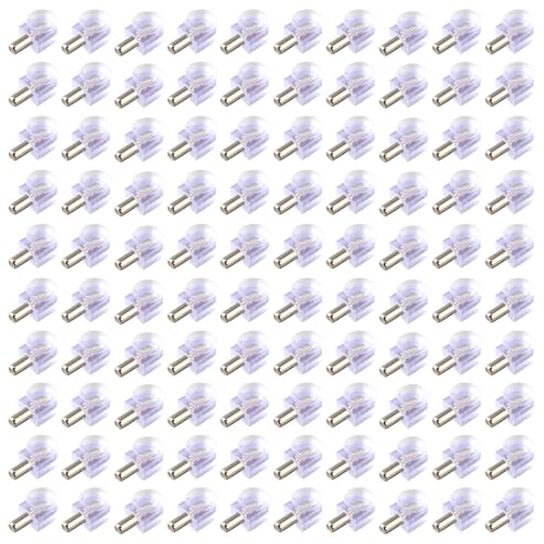 40PCS Reggipiani Cristalli, Supporti Reggipiani Cristalli con Perno 5 mm y Ventosa per VetroTrasparent, Antiscivolo Reggimensola per Ripiani di Pensili in Vetro Vetrine Cucine Librerie