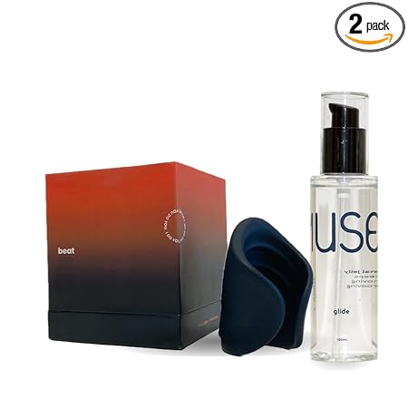 MYMUSE Combo of Glide water based lube (100ML) and Beat Body Massager (Inkpen Blue)