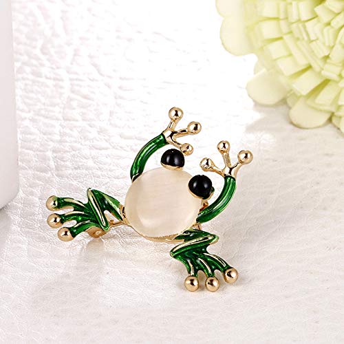 Image of coadipress Frog Brooch Pins for Women Men Cute Frog Insect Brooch Colorful Wedding Brooch Fashion Jewelry Gift