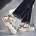Men's Fashion Street Style Skateboard Shoes, Low-Top Lace-Up Casual Sneakers for All Seasons (Khaki,8)