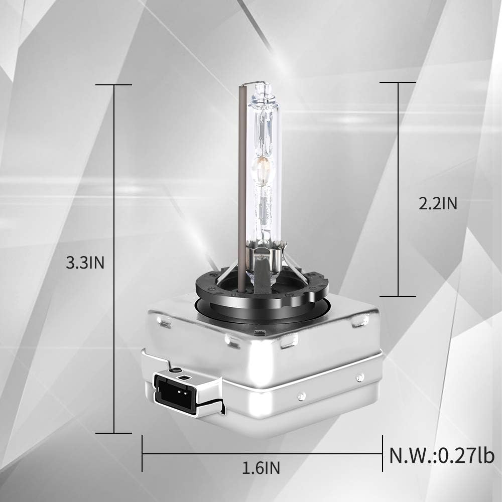 D3S Xenon Bulb Replacement HID Headlight Bulbs Replacement Headlight Xenon Bulbs 6000k 35w 12V Discharge Lamp IP68 Waterproof Design Pack of 2
