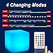 YESIE 16-Inch Cordless LED Cube Chair Light,Detachable Easy Charging,Remote Control Side Table,Accent Lava Lamp,16 RGB Colors Tesseract Cube Mood Lamp for Adult