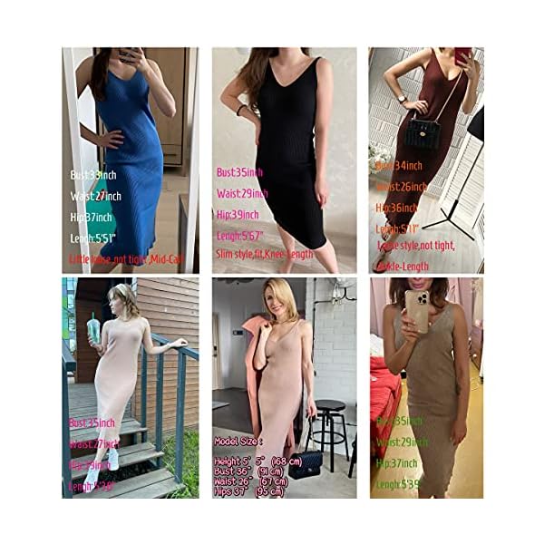 RZIV-Womens-Sleeveless-Sweater-Dress-Knit-Slim-V-Neck-Bodycon-Midi-Stretchable-Elasticity-Slim-Fits RZIV Women's Sleeveless Sweater Dress Knit Slim V Neck Bodycon Midi Stretchable Elasticity Slim Fits Khaki