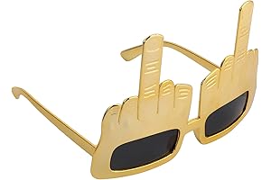 Golden Flip-Off Finger Sunglasses: A Cheeky Statement for Parties and Antics