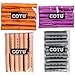 COTU (R) 48 pieces Variety Pack Perm Rods for Hair - Sizes: Small, Medium, Large & Jumbo - Colors: Tangerine, Sandy, Lilac & Gray