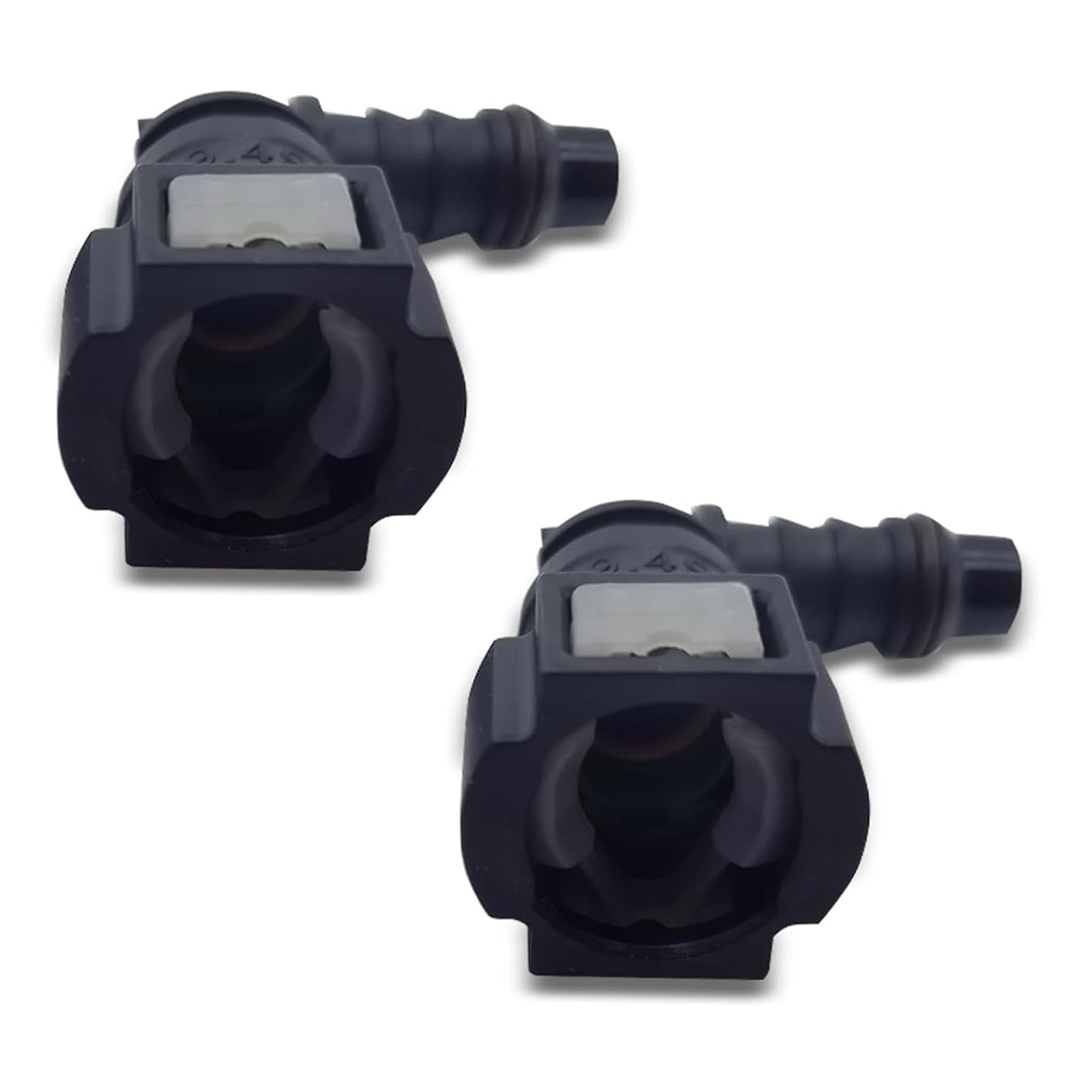 DACIRTY 2 PCS Elbow Fuel Line Connector with Seal Ring 9 49-ID8 PA12 Plastic Quick Release Adapter Modification