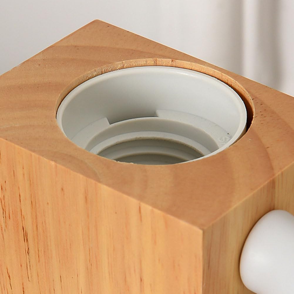 Roboter Nachttischlampe Holz Kreative Roboter Schreibtischleuchten Moderne LED Schreibtischlampe Dekorative Nachttischleuchten mit Kabel und Schalter Tischlampe für Kinder Schlafzimmer Büro