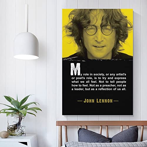 John Lennon (2) Poster rétro vintage imprimé sur toile pour chambre à coucher, salon, décoration murale 20 x 30 cm - Les Beatles, Paul McCartney, John Lennon, RIngo Starr, George Harrison John Lennon (2) Poster rétro vintage imprimé sur toile pour chambre à coucher, salon, décoration murale 20 x 30 cm – Image 6
