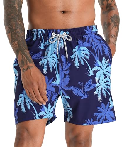 Image of APTRO Men's Swim Trunks with Compression Liner 5 Inch Bathing Suit Beach Swimsuits