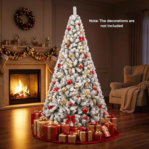 HAPPYGRILL 7.5 FT Unlit Snow Flocked Artificial Christmas Tree - Image 4