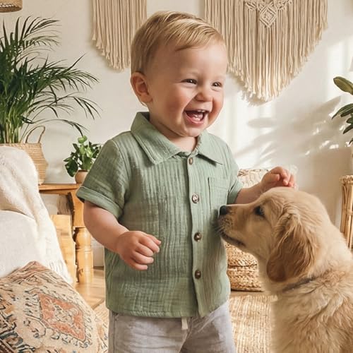 image for MA&BABY Baby Boys Clothes Set Toddler Infant Boys Button-Down Shir