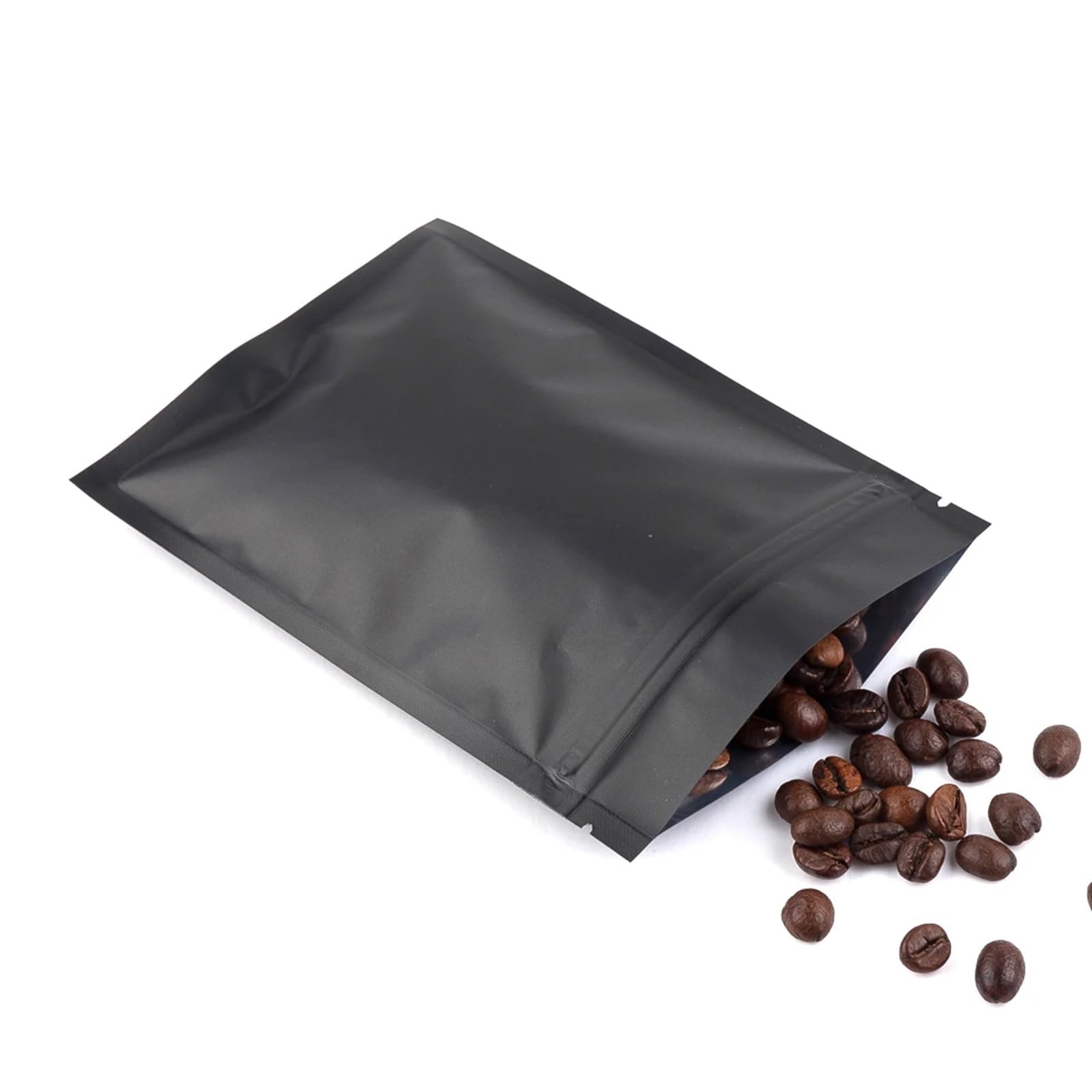 Bolsas de plástico con precinto, Bolsas de plástico de aluminio con cierre térmico, 100 unidades, con cierre de cremallera y muesca de rasgado.(Matte Gold,18x26cm)