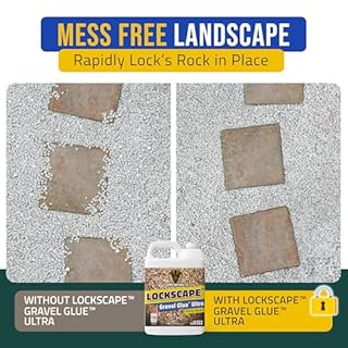 Lockscape Rock Glue for Landscaping (64 Ounce) - Gravel Glue Ultra Super Adhesive, Non-Toxic, Easy to Apply Clear Rock Glue for Landscaping - Decomposed Granite Stabilizer with Extensive Coverage