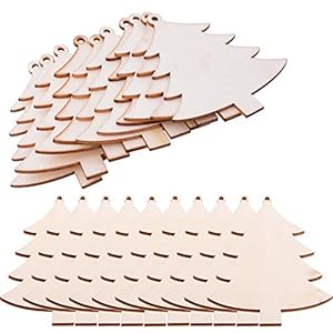 Pack of 50 Wooden Crafts to Paint 3 inch Christmas Tree Hanging Ornaments Unfinished Wood Cutouts Christmas Decoration DIY Crafts (Wooden Christmas Tree Cutouts) Pack of 50 Wooden Crafts to Paint 3 inch Christmas Tree Hanging Ornaments Unfinished Wood Cutouts Christmas Decoration DIY Crafts Wooden Christmas Tree Cutouts