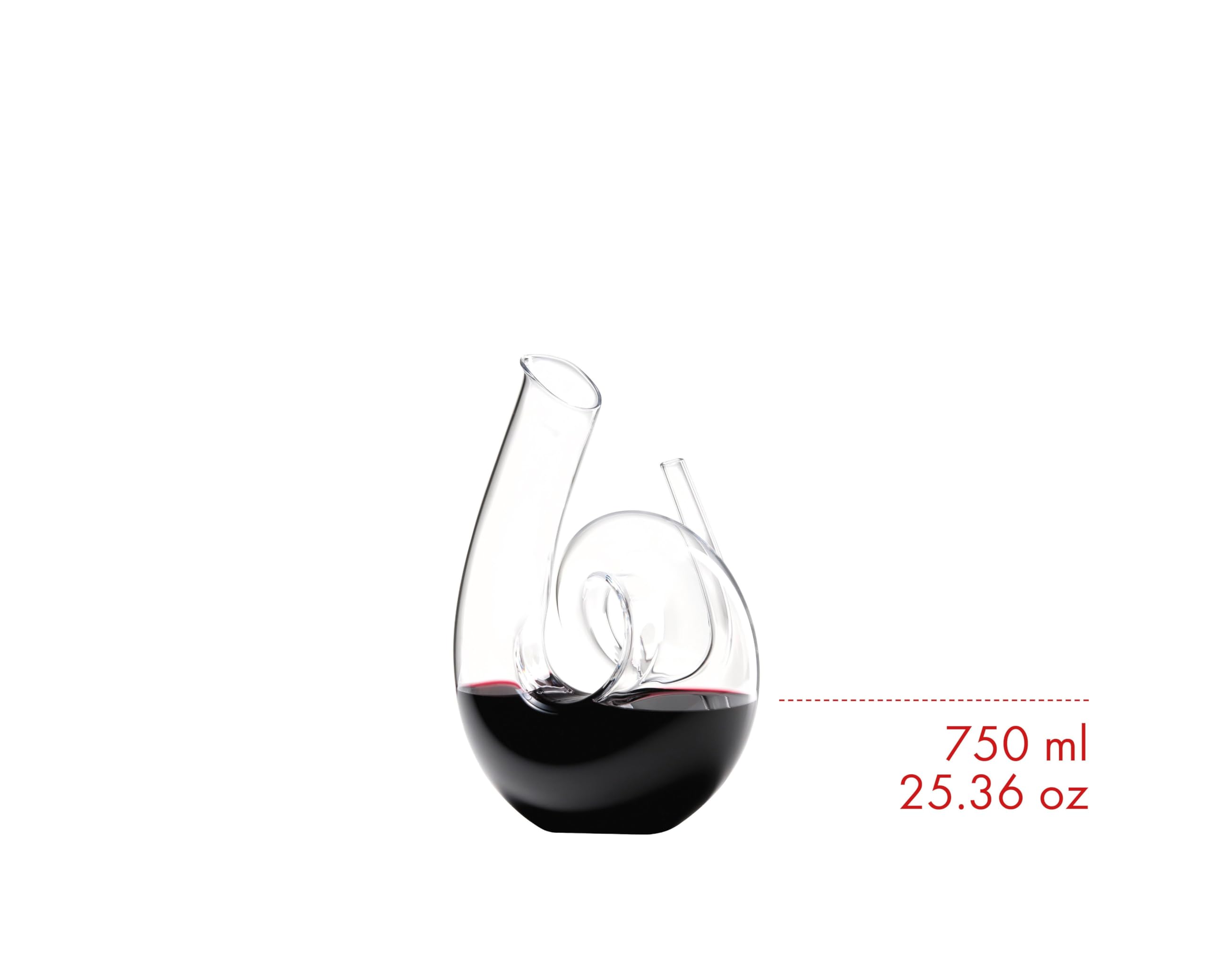 Riedel Décanteur Curly, Clair, Décanteur en Verre pour Vin, Verre de Qualité, 1400 ML, 2011/04 S1