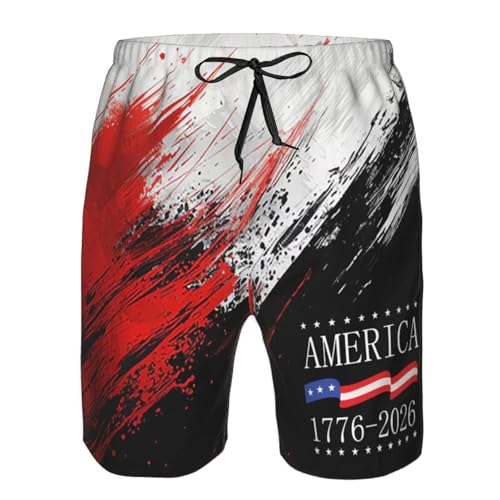 NAFSKL Board Shorts America Birthday USA 1776 2026 Mens Swim Trunks Quick Dry Swim Shorts Beach Short Swimwear with Pockets2