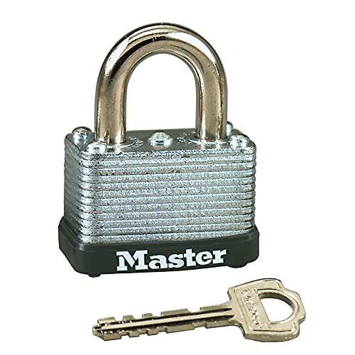 Lucchetto Laminato Master Lock 22D - 38 Mm - Grillo In Acciaio, Resistente Al Taglio, Con 2 Chiavi - 3