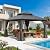 SHPAI 12’ x 12’ Hardtop Gazebo, Outdoor Aluminum Gazebo with Galvanized Steel Double Roof Canopy, Outdoor Permanent Metal Pavilion with Curtains and Netting for Patio, Backyard and Lawn, Dark Grey
