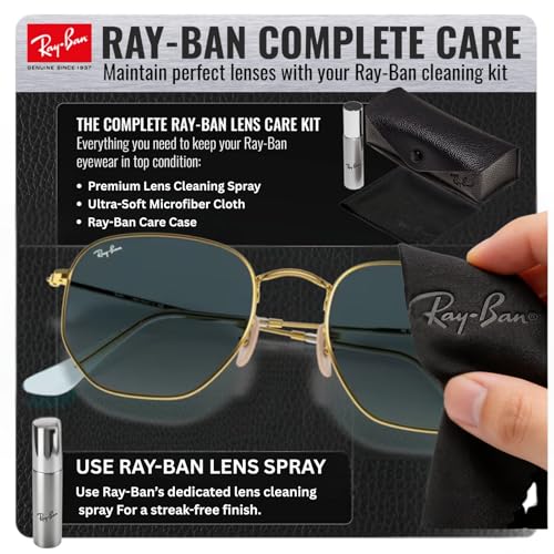 Image of Ray-Ban RB3548N HEXAGONAL FLAT LENSES Square-Round Shape Sunglasses for Men & Women with Official Eyewear Kit