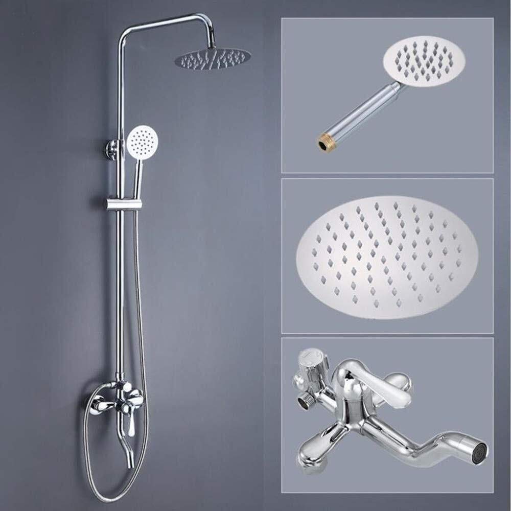 Ensemble de douche pluie en cuivre et sa douchette multifonction jet massant taille B