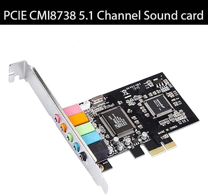 Tarjeta de sonido interna PCI-E 5.1 canal para Windows miniatura 2
