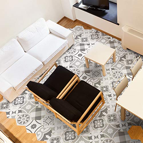 Ambiance Sticker Peel and Stick Decorative Hexagon Adamo Floor Tile, DIY Home Decor, Peel and Stick Removable Stickers - Image 2