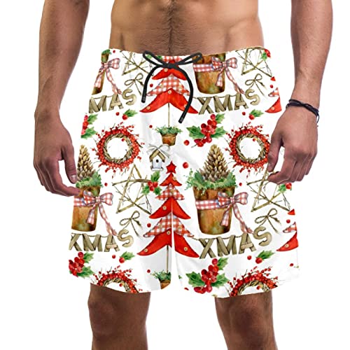 Joyeux Noël : offrez ce short de plage JDEZ, le maillot de bain pour hommes festif et original