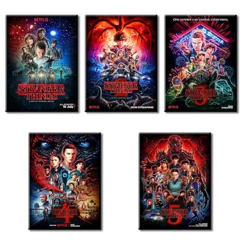 Framed 5PC-Stranger Things Season 7 poster For Fans Kids room