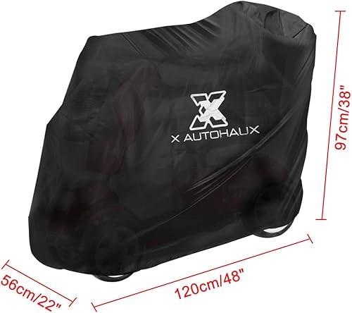 Miniatura 3 de X AUTOHAUX Funda de lluvia para scooter Mobility 210D Oxford para todas las estaciones, impermeable, cubierta de nieve para motocicleta,