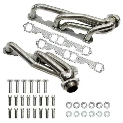 AMVirtuo Exhaust Headers Polished Stainless SBC 5.0L 5.7L