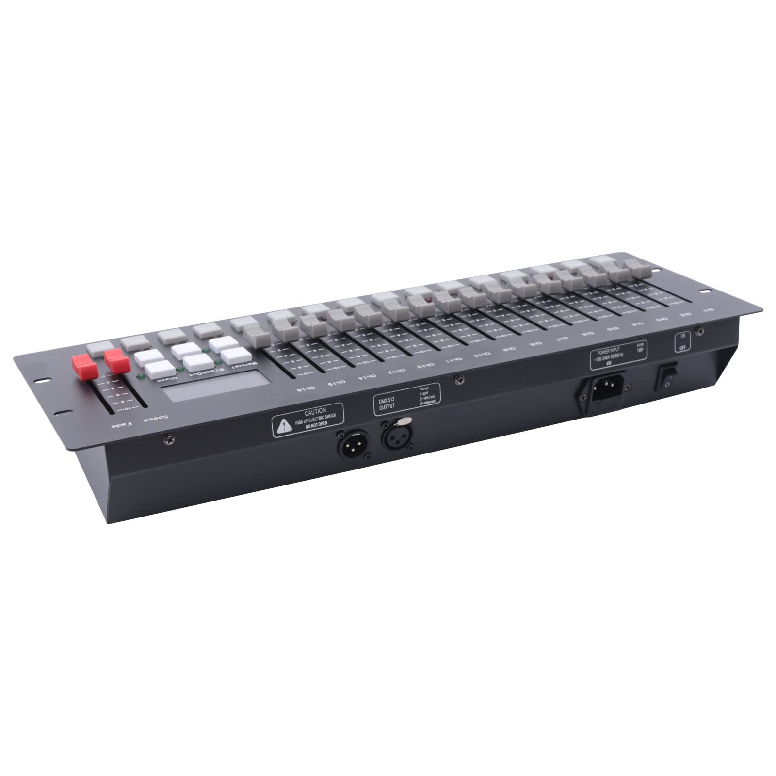 DMX-Controller,Lichtmischpult,DMX-Konsole, Premium DMX-Bühnenbeleuchtungssteuerungsprogramm,Einfache Lichtkonsole für Bühnen- und DJ-Beleuchtung,Einfach zu bedienen (256CH)